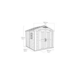 Abri De Jardin En Résine Sydney 6,32m² + Plancher Keter -Nesling Magasin abri de jardin en resine sydney 632m plancher keter 3