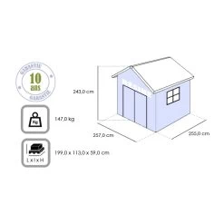 Abri De Jardin En Résine Sydney 6,32m² + Plancher Keter -Nesling Magasin abri de jardin en resine sydney 632m plancher keter 5