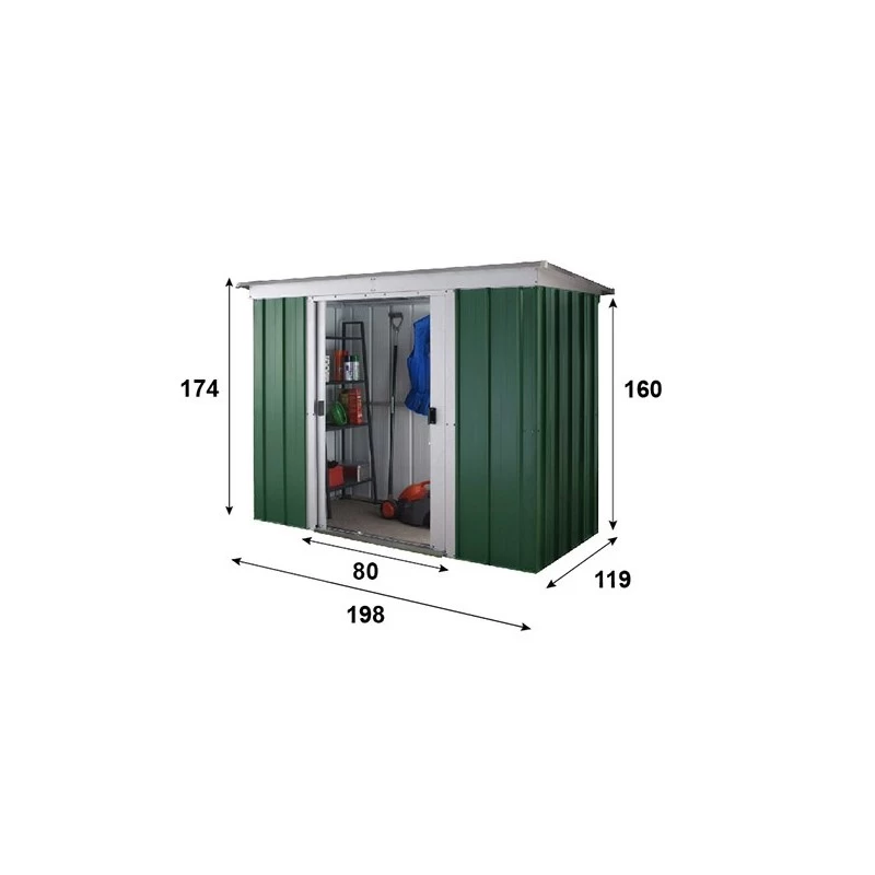 Abri De Jardin Métal 2,36m² + Kit D'ancrage Inclus - YARDMASTER 6 Abri De Jardin Métal 2,36m² + Kit D'ancrage Inclus - YARDMASTER – Image 4