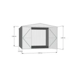 Abri De Jardin En Métal 6,5m² Silver Grey Fraser - ABSCO 10 Abri De Jardin En Métal 6,5m² Silver Grey Fraser - ABSCO -Nesling Magasin abri de jardin metal 654m silver grey haut de gamme 3