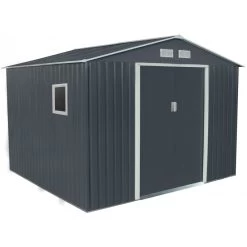 Abri De Jardin Métal 7,06m² PLUS Anthracite + Kit D'ancrage X-METAL