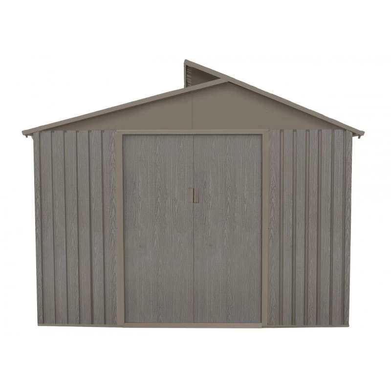 Abri De Jardin Métal Avec Puit De Lumière 7,25m² Imitation Bois Vieilli 7 Abri De Jardin Métal Avec Puit De Lumière 7,25m² Imitation Bois Vieilli – Image 5