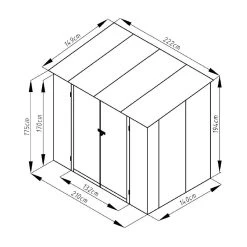 Abri De Jardin Métal Monopente 3,17m² Imitation Bois Vieilli -Nesling Magasin abri de jardin metal monopente 317m imitation bois vieilli 2