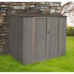 Abri De Jardin Métal Monopente 3,17m² Imitation Bois Vieilli