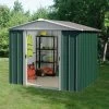 Abri De Jardin Métal Vert 4,38m² + Kit D'ancrage Inclus - YARDMASTER -Nesling Magasin abri de jardin metal vert 438m kit d ancrage inclus yardmaster