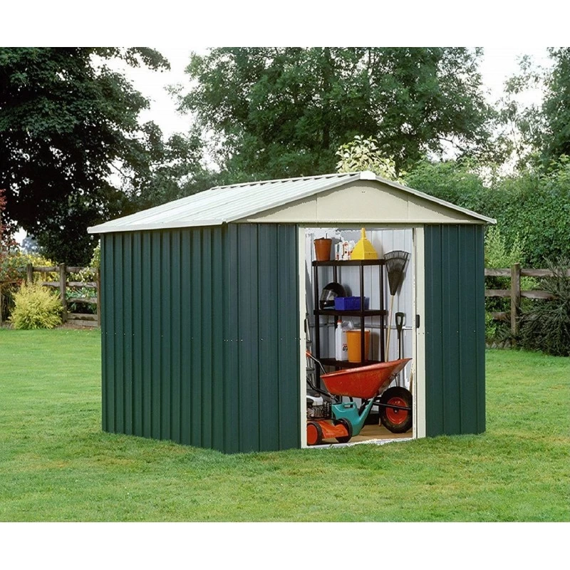 Abri De Jardin Métal Vert 8,48m² + Kit D'ancrage Inclus - YARDMASTER 3 Abri De Jardin Métal Vert 8,48m² + Kit D'ancrage Inclus - YARDMASTER