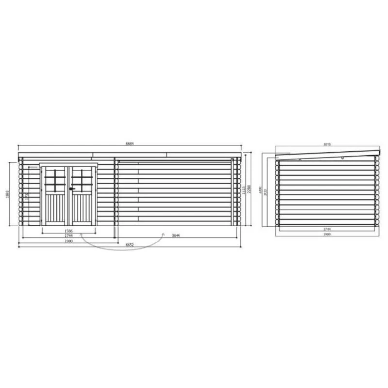 Abri De Jardin Rohan 19,82m² En Bois Traité Autoclave 28mm Avec Terrasse Couverte - SOLID 4 Abri De Jardin Rohan 19,82m² En Bois Traité Autoclave 28mm Avec Terrasse Couverte - SOLID – Image 2