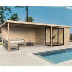 Abri De Jardin Sagres 23m² En Bois Massif 28mm Avec Terrasse Couverte - SOLID -Nesling Magasin abri de jardin sagres 23m en bois massif 28mm avec terrasse couverte solid 3