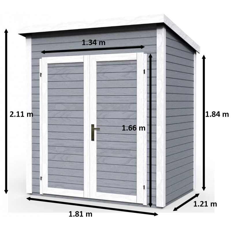 Abri De Jardin Skur 1 2,19m² + Plancher Traité Peint Anthracite Baltic 4 Abri De Jardin Skur 1 2,19m² + Plancher Traité Peint Anthracite Baltic – Image 2