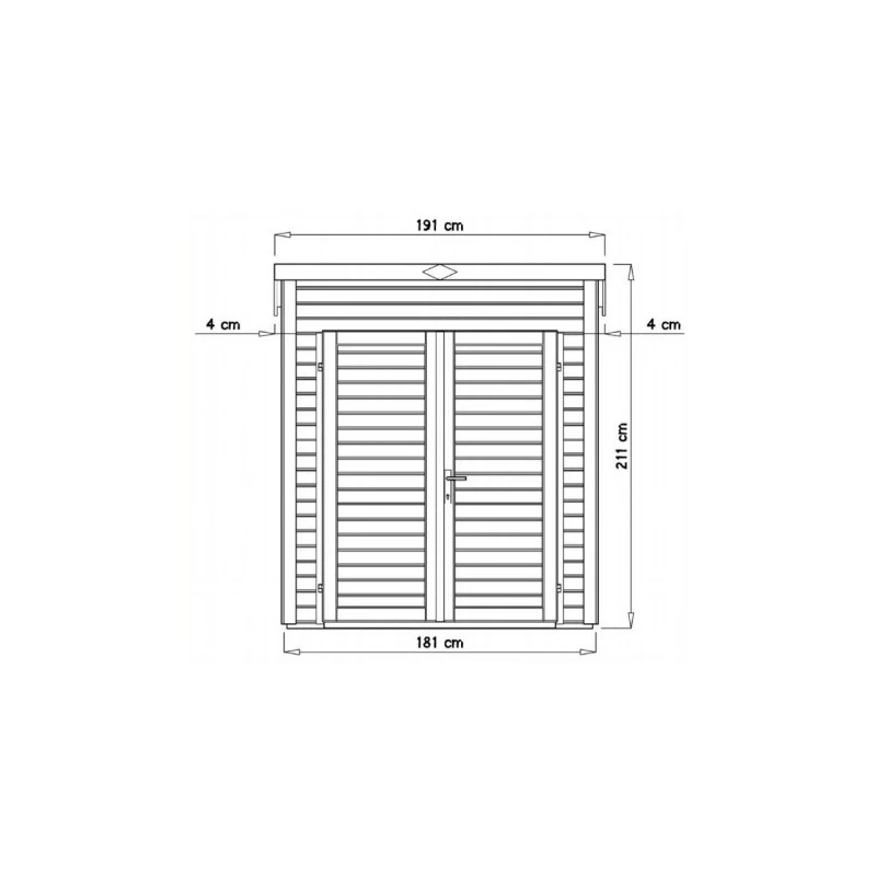 Abri De Jardin Skur 1 2,19m² + Plancher Traité Peint Gris Baltic 7 Abri De Jardin Skur 1 2,19m² + Plancher Traité Peint Gris Baltic – Image 5