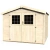 Abri De Jardin Turenne 8,44m² En Bois Massif 28mm Avec Double Porte – Décor Et Jardin -Nesling Magasin abri de jardin turenne 844m en bois massif 28mm avec double porte decor et jardin