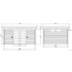 Abri De Jardin Viborg 13,71m² En Bois Massif 40mm Avec Double Porte - SOLID -Nesling Magasin abri de jardin viborg 1371m en bois massif 40mm avec double porte solid 2