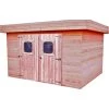 Abri Toit Plat DINAN 7,97m² Madriers Douglas 28mm + Couverture Bac Acier - HABRITA 1 Abri Toit Plat DINAN 7,97m² Madriers Douglas 28mm + Couverture Bac Acier - HABRITA -Nesling Magasin abri dinan 797m en madriers douglas 28mm sans plancher habrita