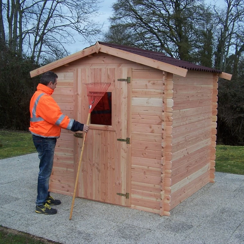 Abri De Jardin En Douglas DUBLIN 4,28m² Madriers 28mm + Couverture Onduline - HABRITA 5 Abri De Jardin En Douglas DUBLIN 4,28m² Madriers 28mm + Couverture Onduline - HABRITA – Image 3