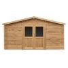 Abri En Bois Massif 16m² PRIMO 28mm Traité Teinté Marron Gardy Shelter -Nesling Magasin abri en bois massif 16m primo 28mm traite teinte marron gardy shelter