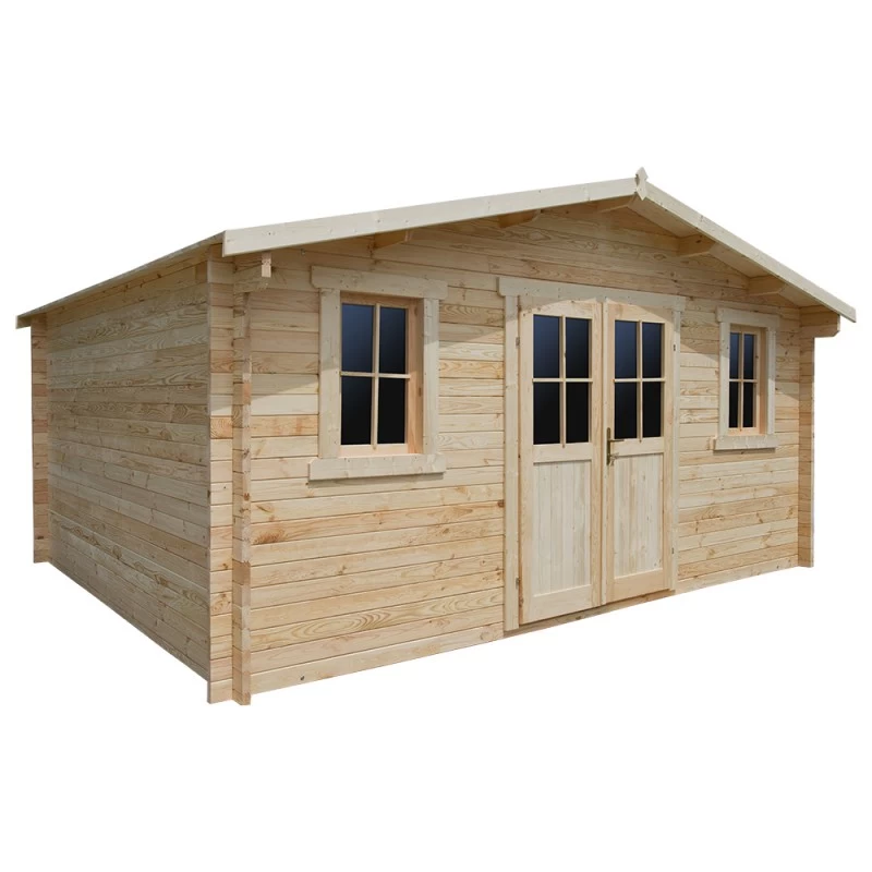 Abri En Bois Massif 19,82m² PLUS - Madriers 28mm Gardy Shelter 3 Abri En Bois Massif 19,82m² PLUS - Madriers 28mm Gardy Shelter