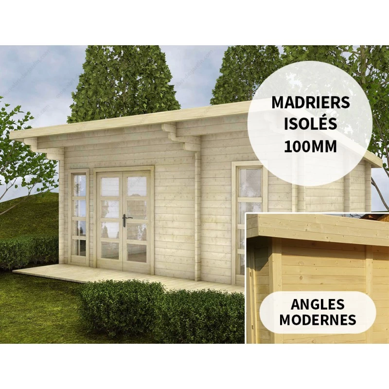 Abri En Bois Massif 19m² Avec Isolation Madriers 100mm Gardy Shelter 3 Abri En Bois Massif 19m² Avec Isolation Madriers 100mm Gardy Shelter