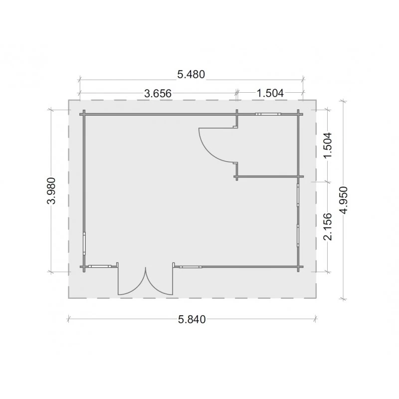 Abri En Bois Massif 22m² MODERNE - Madriers 40mm Gardy Shelter 5 Abri En Bois Massif 22m² MODERNE - Madriers 40mm Gardy Shelter – Image 3