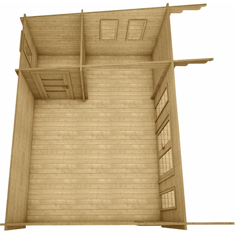 Abri En Bois Massif 22m² MODERNE - Madriers 40mm Gardy Shelter 8 Abri En Bois Massif 22m² MODERNE - Madriers 40mm Gardy Shelter – Image 6