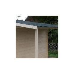Abri En Bois Massif 9,9m² + Bûcher 3m² - 28mm + Couverture Ondulée - Habrita -Nesling Magasin abri en bois massif 99 m bucher 385m 28mm couverture ondulee 3
