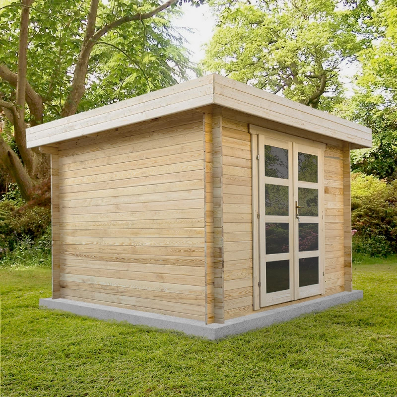 Abri En Bois Massif 9m² MODERNE - Madriers 28mm Gardy Shelter 4 Abri En Bois Massif 9m² MODERNE - Madriers 28mm Gardy Shelter – Image 2
