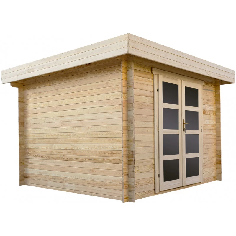 Abri En Bois Massif 9m² MODERNE - Madriers 28mm Gardy Shelter 3 Abri En Bois Massif 9m² MODERNE - Madriers 28mm Gardy Shelter