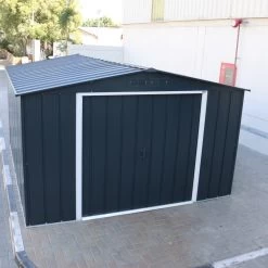 Abri En Métal Parois Hautes Anthracite Colussus 11,69m² DURAMAX + Kit Ancrage -Nesling Magasin abri en metal parois hautes anthracite colussus 1169m duramax kit ancrage 3