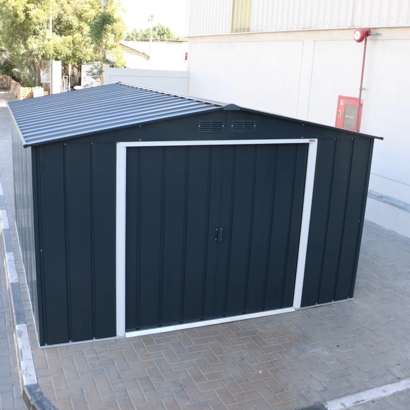 Abri En Métal Parois Hautes Anthracite Colussus 9,74m² DURAMAX + Kit Ancrage 6 Abri En Métal Parois Hautes Anthracite Colussus 9,74m² DURAMAX + Kit Ancrage – Image 4