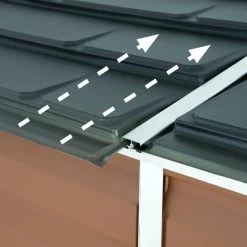 Abri En Polycarbonate 2,06m² Monopente Skylight Amber - Palram - Canopia -Nesling Magasin abri en polycarbonate 206m monopente skylight amber palram 4