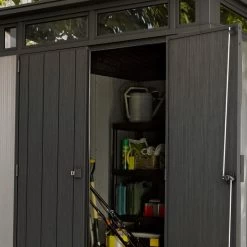 Abri En Résine Brossée Monopente Brossium 4,7m² + Plancher Keter -Nesling Magasin abri en resine brossee monopente brossium 47m plancher keter 3