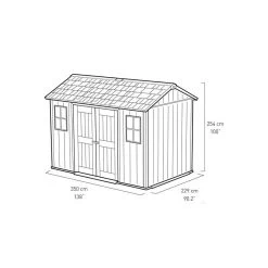 Abri En Résine Brossée Oakland 1175 Brossium 8m² + Plancher - Keter 11 Abri En Résine Brossée Oakland 1175 Brossium 8m² + Plancher - Keter -Nesling Magasin abri en resine brossee oakland 1175 brossium 8m plancher keter 3