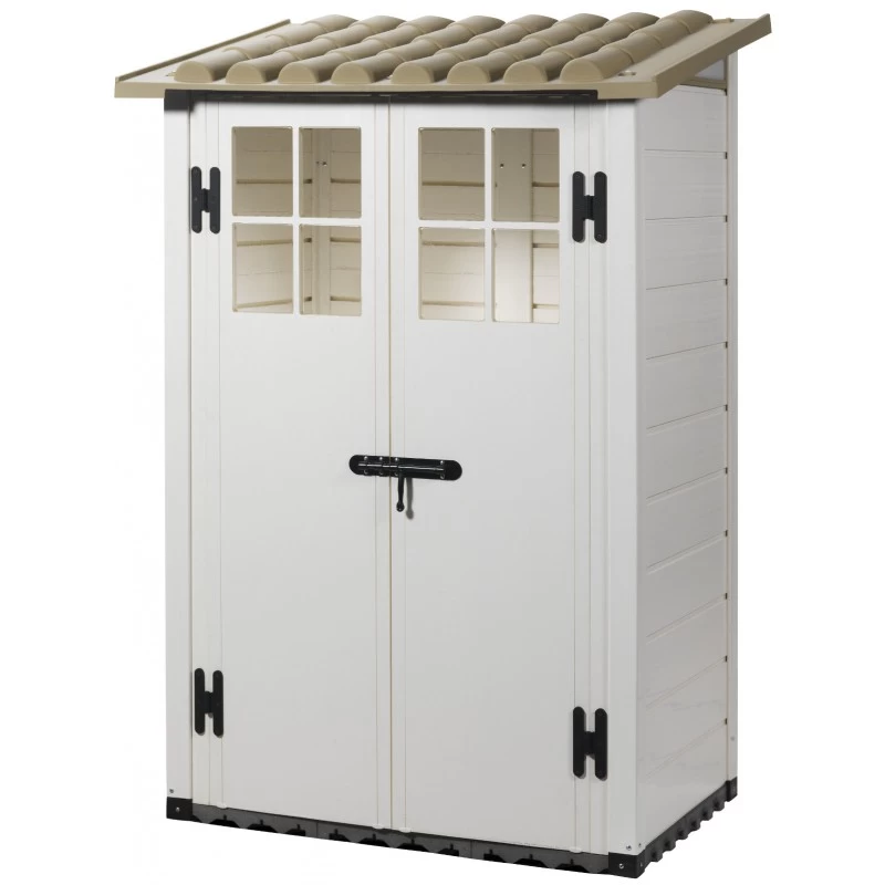 Abri Monopente 1,32m² En PVC Avec Plancher Evo Tuscany 100 – Garofalo 4 Abri Monopente 1,32m² En PVC Avec Plancher Evo Tuscany 100 – Garofalo – Image 2