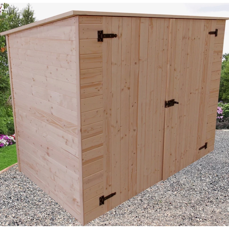 Abri Mural En Bois Brut 2,37m² Avec Large Double Porte - Habrita 5 Abri Mural En Bois Brut 2,37m² Avec Large Double Porte - Habrita – Image 3