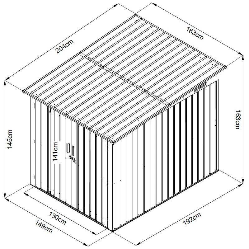 Abri Pour 3 Vélos En Métal Anthracite 3,32m² + Kit D'ancrage X-METAL 6 Abri Pour 3 Vélos En Métal Anthracite 3,32m² + Kit D'ancrage X-METAL – Image 4