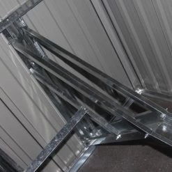 Abri Pour 4 Vélos En Acier Galvanisé Gris Avec Rails De Rangement 4,02m² - Chalet Et Jardin -Nesling Magasin abri pour 4 velos en acier galvanise gris avec rails de rangement 402m chalet et jardin 2