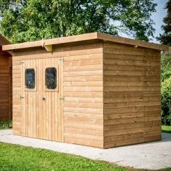 Abri Theora 6,78m² En Bois Thermo Traité Et Toiture En Acier HABRITA