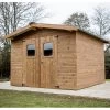 Abri Thermabri 12,31m² En Bois Thermo Traité Toiture En Acier HABRITA -Nesling Magasin abri thermabri 1197m en bois thermo traite toiture en acier habrita