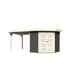 Abri Toit Plat 4,62m² Goldendorf 3 + Auvent En Bois Vitrifié Gris 19mm - Karibu 13 Abri Toit Plat 4,62m² Goldendorf 3 + Auvent En Bois Vitrifié Gris 19mm - Karibu -Nesling Magasin abri toit plat 462m goldendorf 3 auvent en bois vitrifie gris 19mm karibu 5