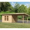 Abri Toit Plat 9,55m² Bois Massif 40mm Northeim 3 Avec Appentis 330cm – Karibu -Nesling Magasin abri toit plat 955m bois massif 40mm northeim 3 avec appentis 330cm woodfeeling