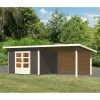 Abri Toit Plat 9,55m² Bois Massif Gris Terre 40mm Northeim 3 Avec Appentis 330cm Et Paroi Arrière – Karibu 2 Abri Toit Plat 9,55m² Bois Massif Gris Terre 40mm Northeim 3 Avec Appentis 330cm Et Paroi Arrière – Karibu -Nesling Magasin abri toit plat 955m bois massif gris terre 40mm northeim 3 avec appentis 330cm et paroi arriere woodfeeling