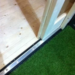 Abri Toit Plat En Bois Massif 19mm Qubic 6,05m² + Appentis 5,6m² - Karibu -Nesling Magasin abri toit plat en bois massif 19mm qubic 605m avec appentis karibu 4