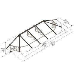 Auvent Marquise En Polycarbonate 4mm Lily XL™ 2600 – Canopia -Nesling Magasin auvent marquise en polycarbonate 4mm lily xl 3150 canopia 2