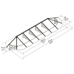 Auvent Marquise En Polycarbonate 4mm Lily XL™ 4100 – Canopia -Nesling Magasin auvent marquise en polycarbonate 4mm lily xl 4100 canopia 2