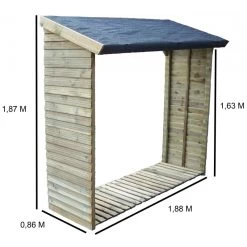 Bucher Mural 2 Stères En Bois Massif Certifié FSC Traité Autoclave -Nesling Magasin bucher mural en bois massif certifie traite autoclave 2