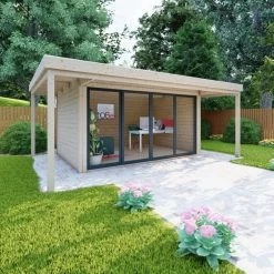 Bureau De Jardin En Bois Massif Avec Terrasse 16,5m² - Madriers 40mm Gardy Shelter 10 Bureau De Jardin En Bois Massif Avec Terrasse 16,5m² - Madriers 40mm Gardy Shelter -Nesling Magasin bureau de jardin en bois massif avec terrasse 165m madriers 40mm gardy shelter 2