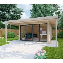 Bureau De Jardin En Bois Massif Avec Terrasse 16,5m² - Madriers 40mm Gardy Shelter 11 Bureau De Jardin En Bois Massif Avec Terrasse 16,5m² - Madriers 40mm Gardy Shelter -Nesling Magasin bureau de jardin en bois massif avec terrasse 165m madriers 40mm gardy shelter 3