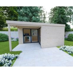 Bureau De Jardin En Bois Massif Avec Terrasse 18,6m² - Madriers 40mm Gardy Shelter 11 Bureau De Jardin En Bois Massif Avec Terrasse 18,6m² - Madriers 40mm Gardy Shelter -Nesling Magasin bureau de jardin en bois massif avec terrasse 186m madriers 40mm gardy shelter 3