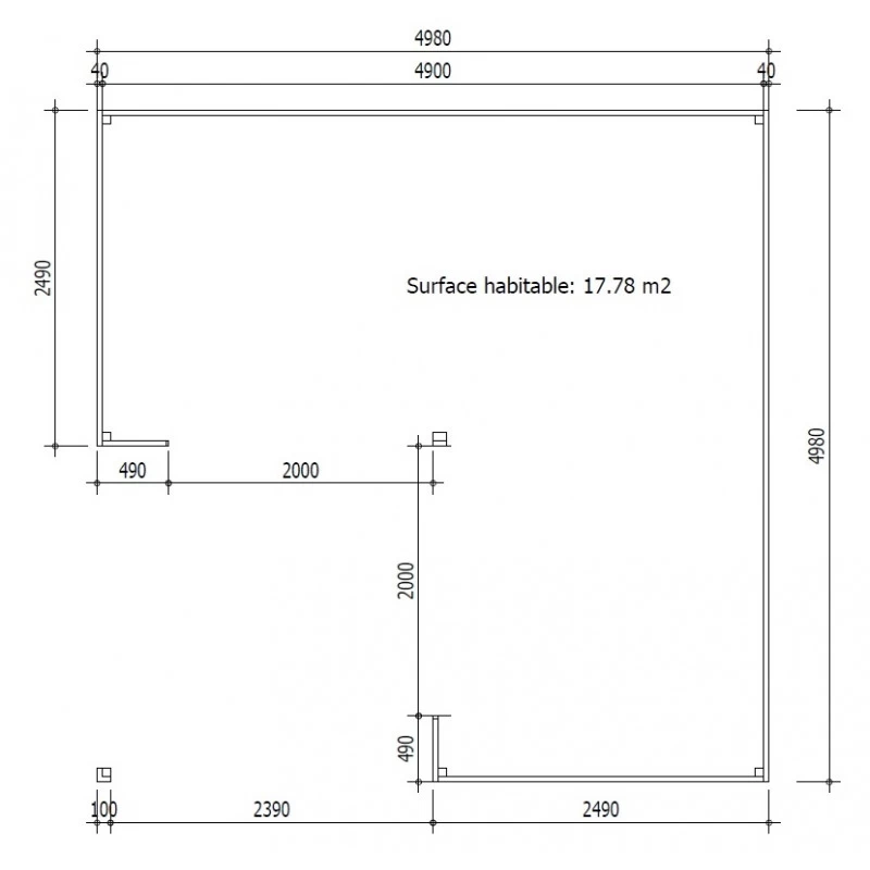Bureau De Jardin En Bois Massif Avec Terrasse 18,6m² - Madriers 40mm Traités Et Teintés Marron Gardy Shelter 4 Bureau De Jardin En Bois Massif Avec Terrasse 18,6m² - Madriers 40mm Traités Et Teintés Marron Gardy Shelter – Image 2