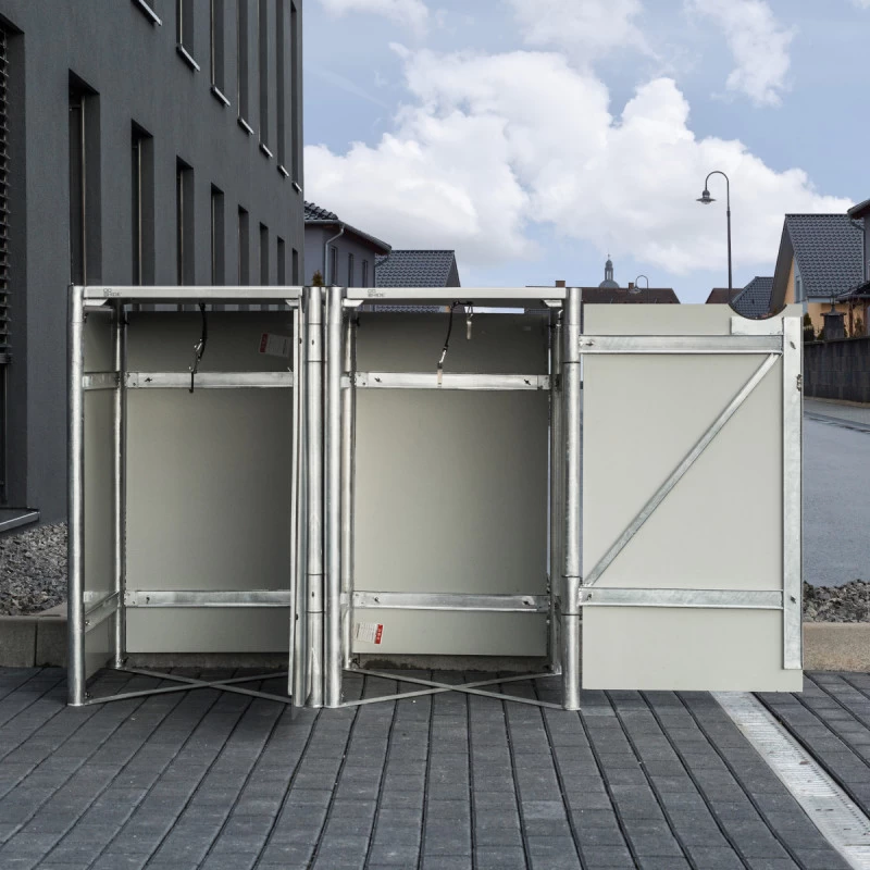 Cache-poubelle 2 Compartiments Müllbox En Aluminium Noir 2x240L – HIDE 5 Cache-poubelle 2 Compartiments Müllbox En Aluminium Noir 2x240L – HIDE – Image 3