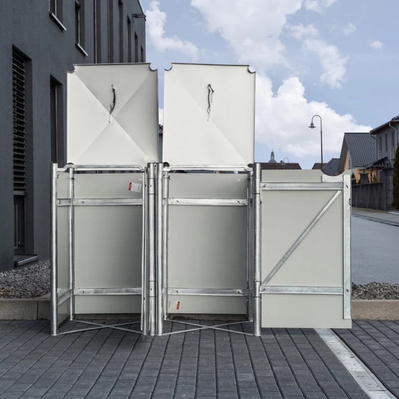 Cache-poubelle 2 Compartiments Müllbox En Aluminium Noir 2x240L – HIDE 6 Cache-poubelle 2 Compartiments Müllbox En Aluminium Noir 2x240L – HIDE – Image 4